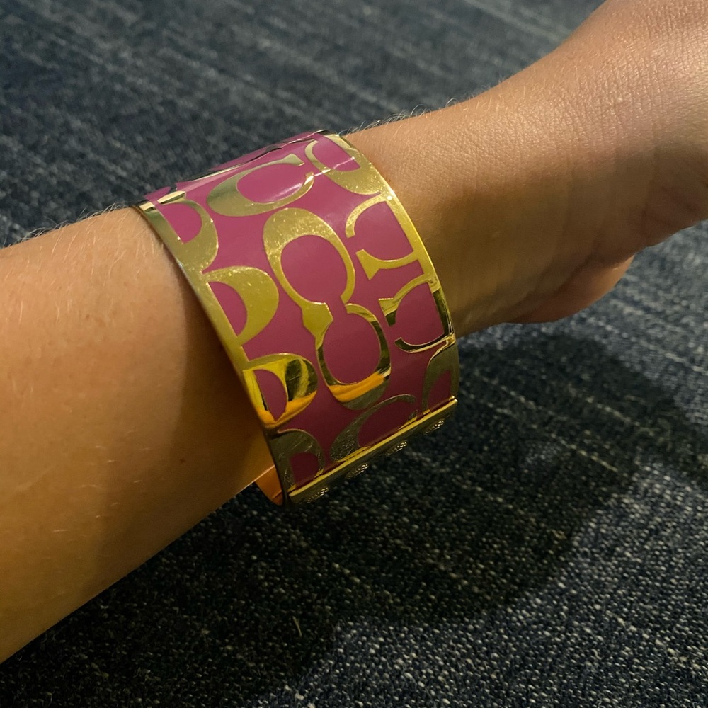 Coach Large Purple & Gold Bangle